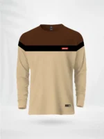 ZAIAX COFFEE BLACK CREAM FULL SLEEVE DESIGN TSHIRT - FLCFBC