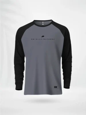 ZAIAX BLACK GRAY FULL SLEEVE REGLAN TSHIRT – FLRGBG