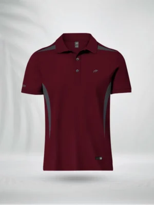 ZAIAX MAROON DESIGN POLO – PLNKSM