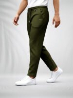 ZAiAX SOLID OLIVE TROUSER - TJSOL
