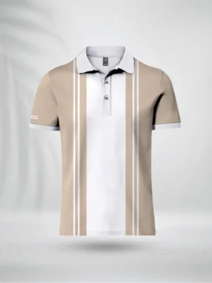 ZAIAX CREAM WHITE DESIGN POLO – PL4LNCW