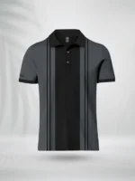 ZAIAX GRAY BLACK DESIGN POLO – PL4LNGB