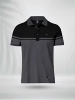 ZAIAX BLACK GRAY DESIGN POLO – PLCBBG