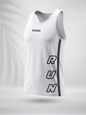 ZAIAX NON STOP RUN WHITE TANK TOP - TTRNW
