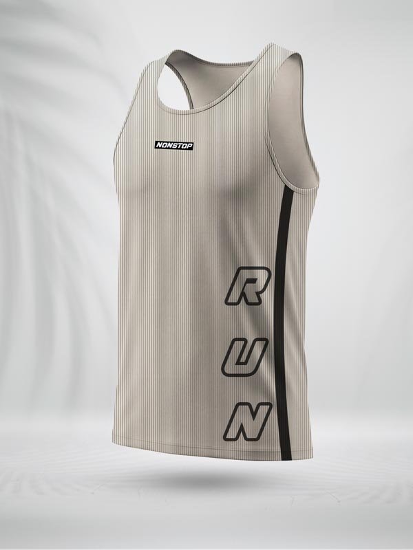 TTRNC ZAIAX NON STOP RUN CREAM TANK TOP - TTRNC