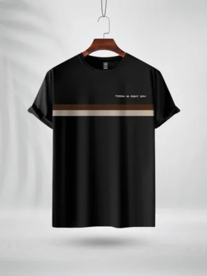 ZAIAX BLACK PRINT TSHIRT- TRDB