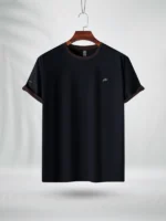 ZAIAX BLACK COTTON TSHIRT - CSLDCFB