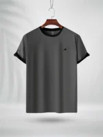 ZAIAX DUSTY GREY COTTON TSHIRT - CSLDBDG