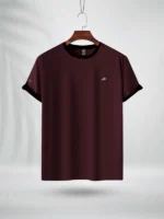 ZAIAX MAROON COTTON TSHIRT - CSLDBM