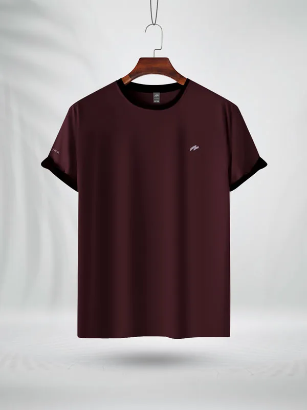 CSLDBM ZAIAX MAROON COTTON TSHIRT - CSLDBM