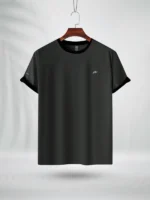 ZAIAX OLIVE CHARCOAL COTTON TSHIRT - CSLDBOC