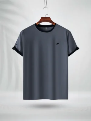 ZAIAX GREY COTTON TSHIRT - CSLDBG