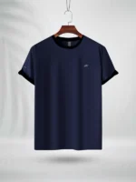 ZAIAX NAVY BLUE COTTON TSHIRT - CSLDBN