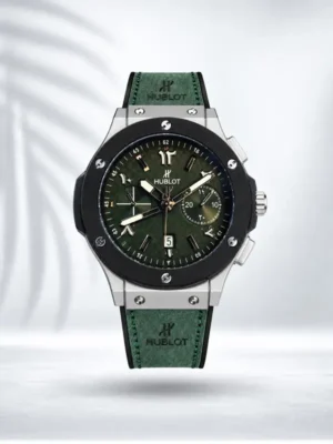 ZAIAX GREEN CLASSY WATCH HUBLOT - WTCHBGRN