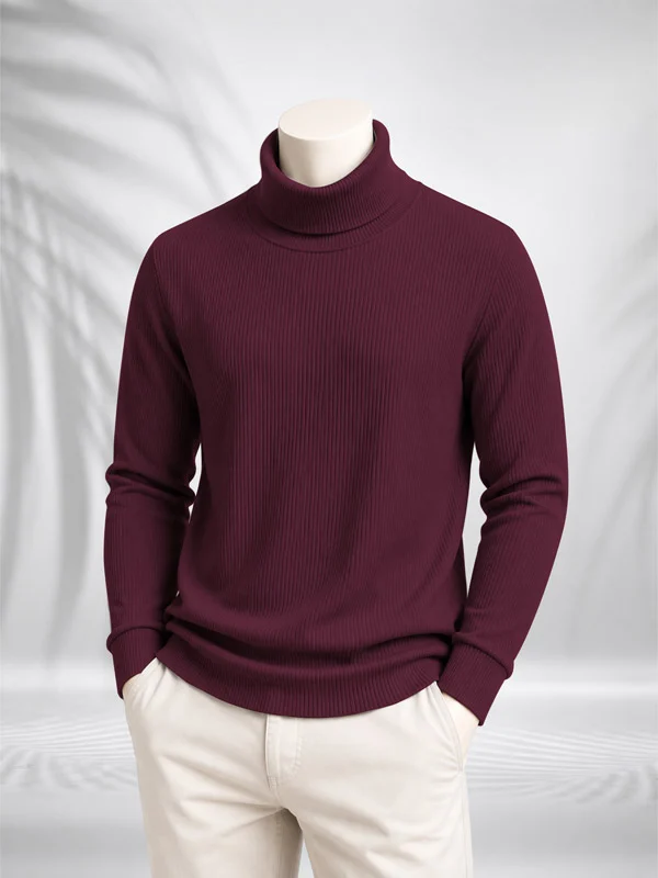 HNKRM ZAiAX MAROON TURTLE NECK TSHIRT – HNKRM