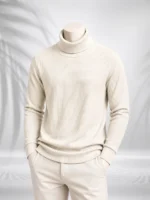 ZAiAX OFF WHITE TURTLE NECK TSHIRT – HNKRN